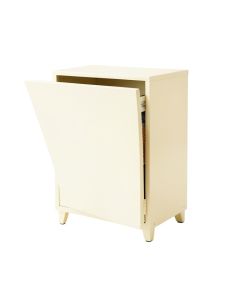 Birch Bend Freestanding Pull-Out Hamper Cabinet - Cream