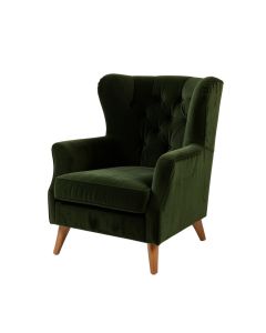 Pressler 37.8 '' Wide Tufted Velvet Wingback Chair (synthetic illustration; no displayed measurements)