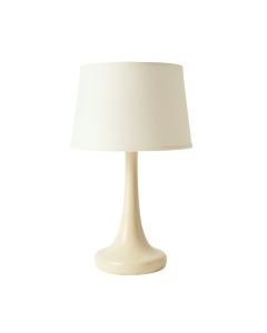 Moss Bridge Table Lamp With A Plain Fabric Shade - Ivory