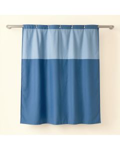 Stone Branch Shower Curtain Hanging Flat From A Plain Rod - Blue (synthetic illustration; no displayed measurements)