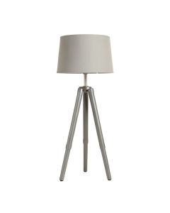Slate Arc Floor Lamp With A Plain Fabric Shade - Gray (synthetic illustration; no displayed measurements)
