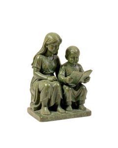 Girl And Boy Reading Statue