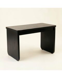 Vale Arc Writing Desk - Black (synthetic illustration; no displayed measurements)