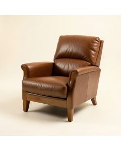 Amirah 36.2 '' Wide Top Grain Leather Lounge Chair (synthetic illustration; no displayed measurements)