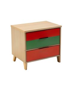 Multicolored Nightstand (synthetic illustration; no displayed measurements)