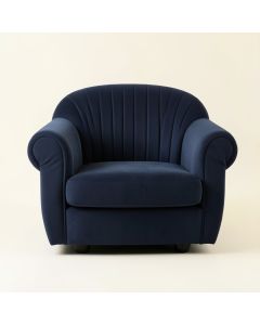 Brook Edge Upholstered Armchair - Navy (synthetic illustration; no displayed measurements)