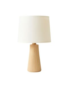 Pine Canyon Table Lamp With A Plain Fabric Shade - Ivory