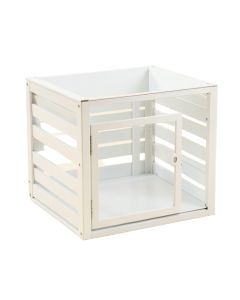 Hill Crossing Empty Furniture-Style Pet Crate - White (synthetic illustration; no displayed measurements)