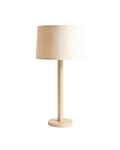 Maple Crest Floor Lamp With A Plain Fabric Shade - Beige (synthetic illustration; no displayed measurements)