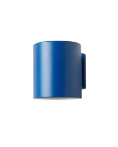 Reed Dale Wall Sconce Mounted On A Plain Wall - Blue