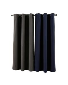Addan Solid Blackout Thermal Grommet Curtains Panels