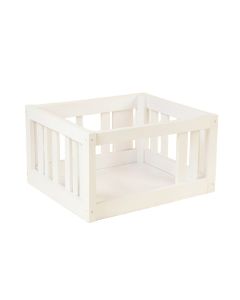 Wren Falls Empty Furniture-Style Pet Crate - White (synthetic illustration; no displayed measurements)