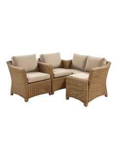 Ophelia Outdoor 3 Piece Rattan Seating Group With Cushions