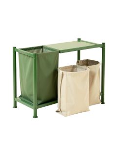 Oak Branch Laundry Sorting Station With Plain Removable Bags - Green (synthetic illustration; no displayed measurements)