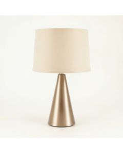 Field Crest Table Lamp With A Plain Fabric Shade - Beige (synthetic illustration; no displayed measurements)