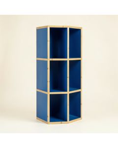 Laurel Dell Narrow Cubby Tower - Blue (synthetic illustration; no displayed measurements)