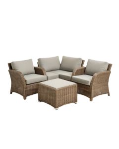 Waynoka Outdoor Furniture 3 Piece Rattan Seating Group With Cushions
