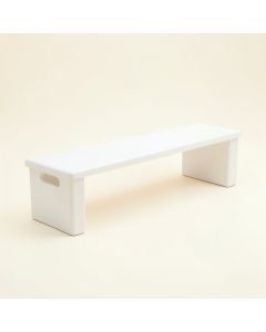 Hill Bluff Narrow Outdoor Storage Bench - White (synthetic illustration; no displayed measurements)