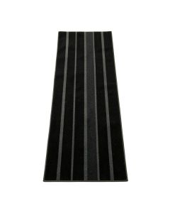 Ridge Bend Narrow Runner Rug - Black