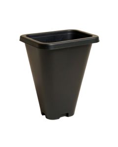 Aspen Crossing Empty Railing Planter With Integral Brackets - Black