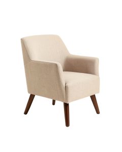 Padillo Linen Upholstered Dining Chair In Beige
