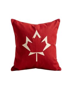 Kyler Canadian Flag Indoor/Outdoor Linen Throw Pillow