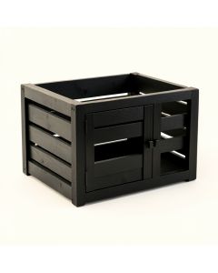 Hill Branch Empty Furniture-Style Pet Crate - Black (synthetic illustration; no displayed measurements)