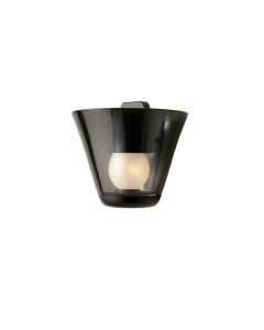 Slate Crossing Wall Sconce Mounted On A Plain Wall - Black