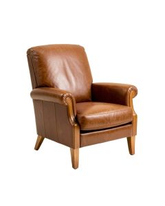 Edward 31 '' Wide Top Grain Leather Club Chair (synthetic illustration; no displayed measurements)