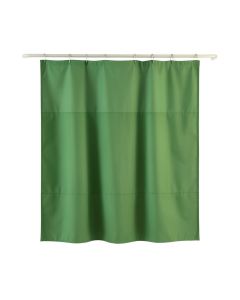 Heath Bend Shower Curtain Hanging Flat From A Plain Rod - Green (synthetic illustration; no displayed measurements)