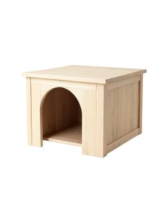 Heath Crossing Empty Furniture-Style Litter Enclosure - Beige (synthetic illustration; no displayed measurements)