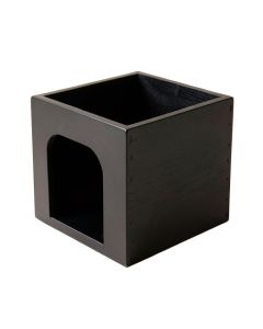 Moss Bridge Empty Furniture-Style Litter Enclosure - Black (synthetic illustration; no displayed measurements)