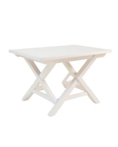 Maple Bridge Patio Table - White