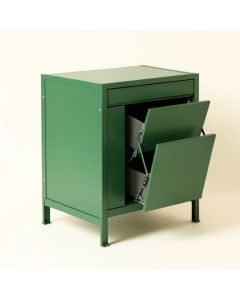 Cliff Bluff Freestanding Pull-Out Hamper Cabinet - Green (synthetic illustration; no displayed measurements)