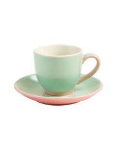 Green Peacock Breakfast Teacup And Saucer