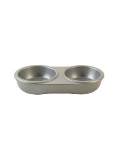 Hazel Field Pet Feeding Stand With Two Plain Empty Bowls - Gray