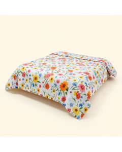 70S Party Party Flyer Inspired And Curved With Daisies Audio Cassette Tape Duvet Cover Set (synthetic illustration; no displayed measurements)