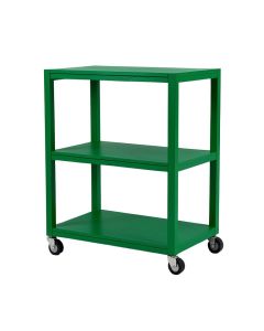 Clay Crossing Empty Rolling Workshop Cart - Green (synthetic illustration; no displayed measurements)