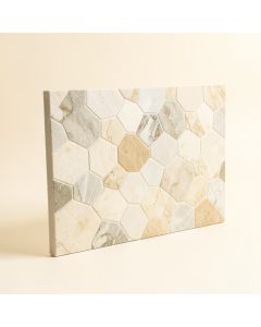 Channing 1 '' X 2.5 '' Marble Honeycomb Mosaic Wall & Floor Tile (synthetic illustration; no displayed measurements)