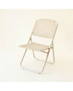 Laurel Brook Folding Outdoor Chair - Ivory (synthetic illustration; no displayed measurements)