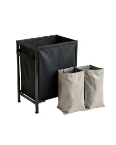 Summit Dale Laundry Sorting Station With Plain Removable Bags - Black (synthetic illustration; no displayed measurements)