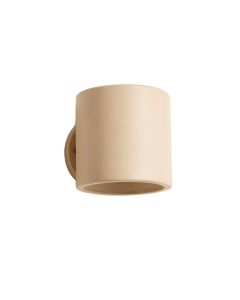 Clay Crossing Wall Sconce Mounted On A Plain Wall - Beige