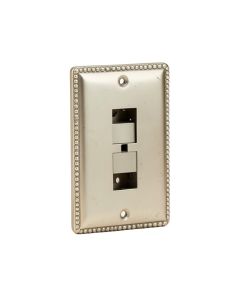 Classic Beaded 2-Gang Toggle Light Switch Wall Plate