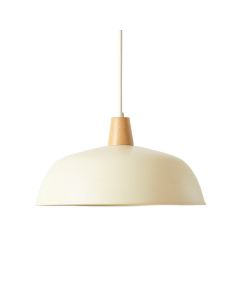 Brook Bluff Pendant Light Suspended From One Plain Cable - Cream (synthetic illustration; no displayed measurements)