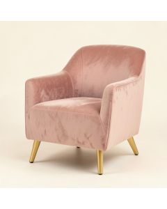 Modern Soft Velvet Material Pink Ergonomics Accent Chair (synthetic illustration; no displayed measurements)