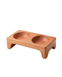 Briar Dell Pet Feeding Stand With Two Plain Empty Bowls - Terracotta