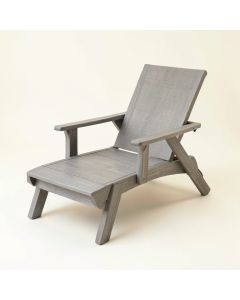 Bay Bridge Outdoor Lounge Chair - Gray (synthetic illustration; no displayed measurements)