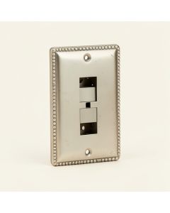 Classic Beaded 2-Gang Toggle Light Switch Wall Plate (synthetic illustration; no displayed measurements)
