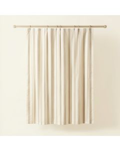 Dawn Brook Shower Curtain Hanging Flat From A Plain Rod - Cream (synthetic illustration; no displayed measurements)