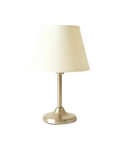 Alder Bridge Table Lamp With A Plain Fabric Shade - Ivory
